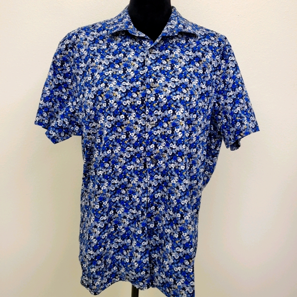 Perry Ellis Men Stretch Button Up Shirt